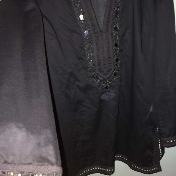 TORY BURCH dark blue blouse. - Picture 4 of 6